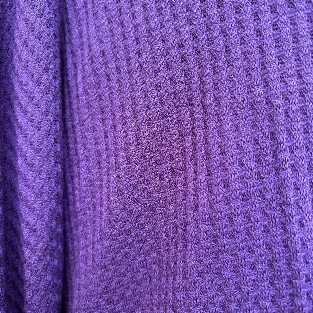 Westbound NWT Womans L Purple Long sleeve relaxed Top Ties at front - Picture 2 of 6